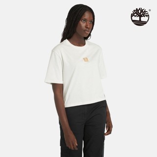 Timberland 女款復古白短袖休閒T恤|A5RZXCM9