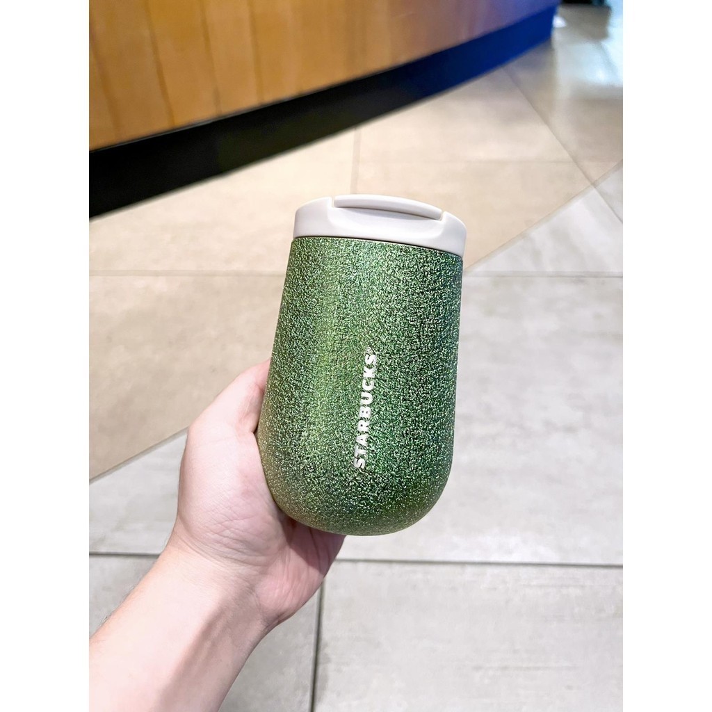 【現貨出售】星巴克杯子咖啡寶藏系列晶鑽綠色不鏽鋼隨行杯桌面杯咖啡杯保溫杯