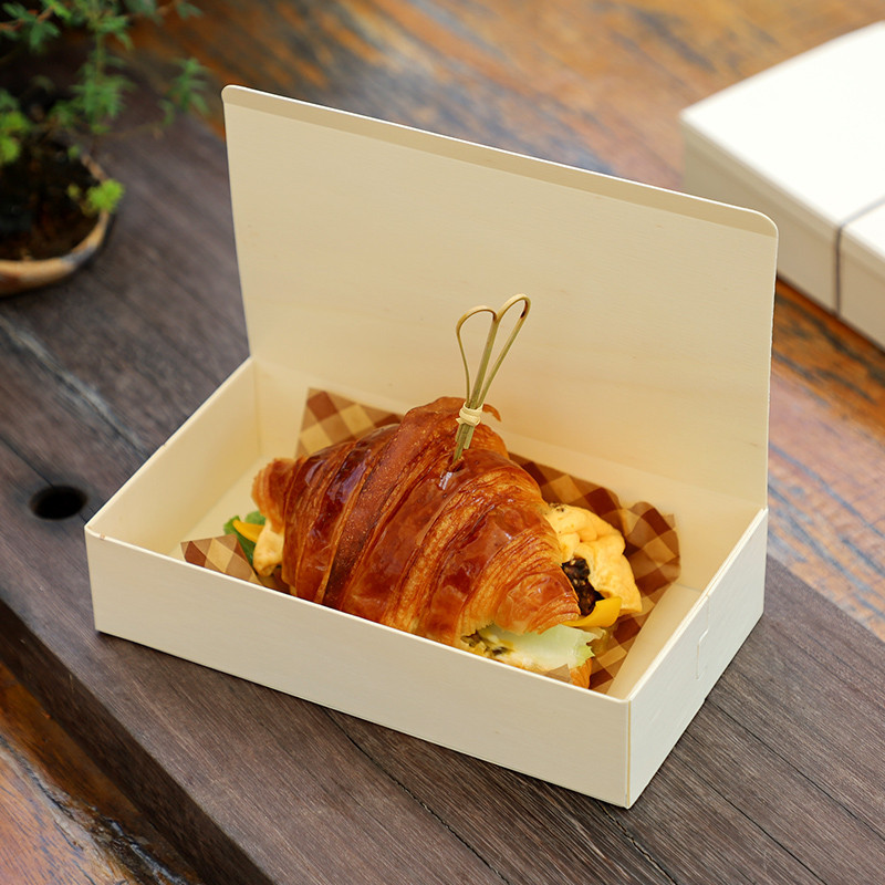 現貨【壽司盒】餐盒打包盒 木製 PP一次性壽司飯盒 小吃沙拉輕食便當盒子 外賣包裝盒