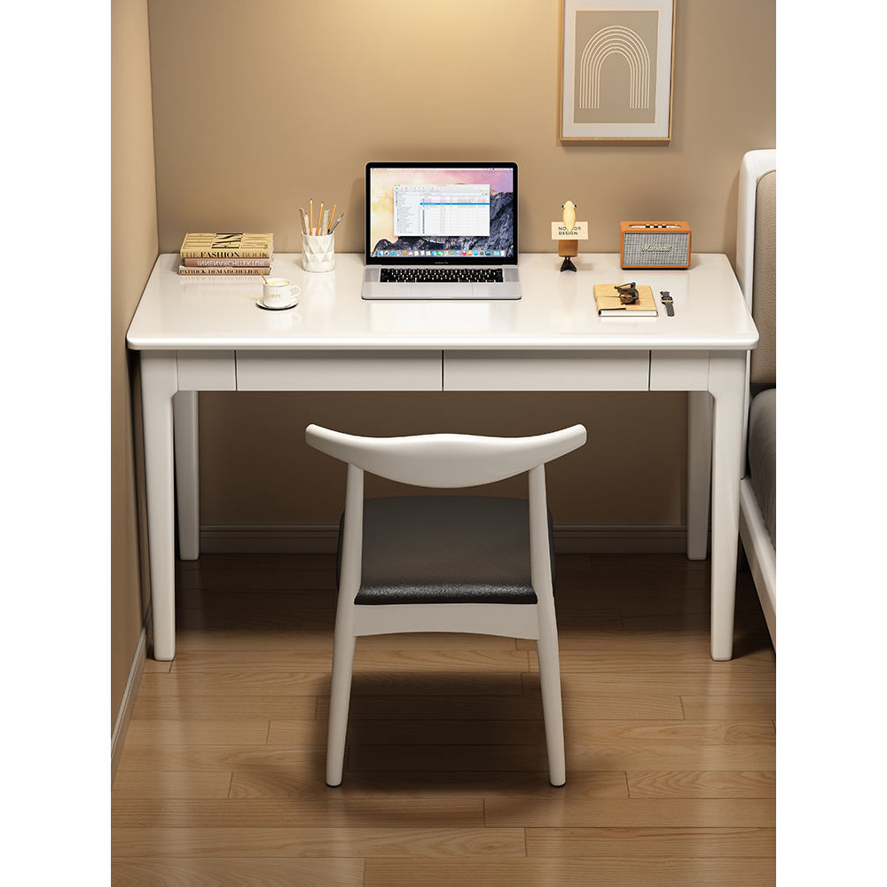 熱銷❀- 家用實木小書桌成人40/50cm寬電腦桌小戶型床邊臥室簡約寫字桌子