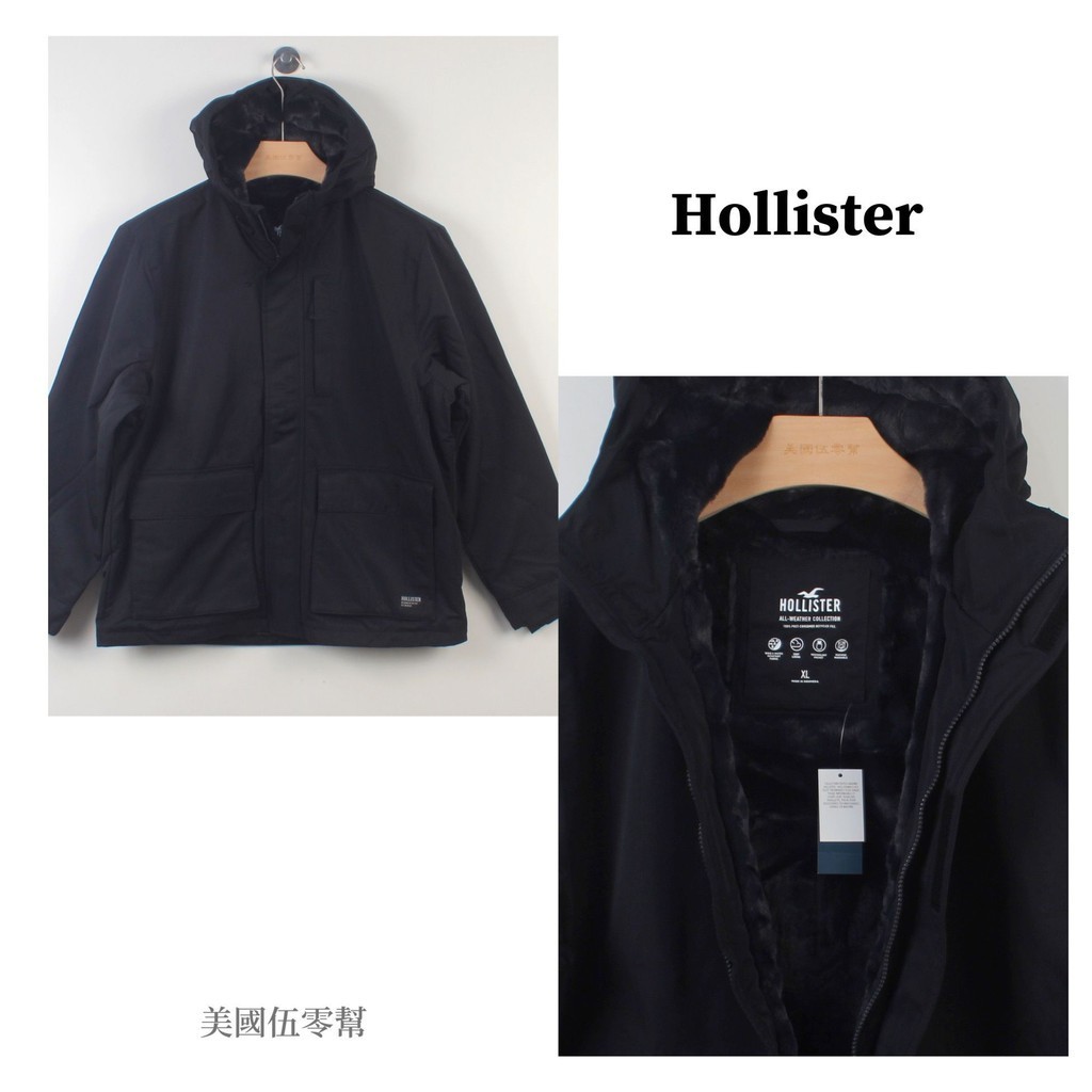 美國伍零幫📍鹽埕區👉Hollister 男生 刷毛 長毛 防風外套 防風夾克