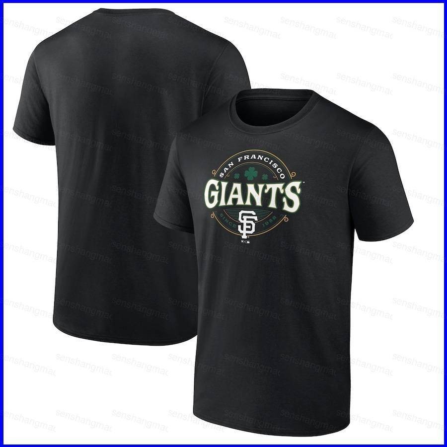 下午 2024 年 MLB 舊金山巨人隊球衣聖帕特里克節短袖 T 恤運動 T 恤加大碼球迷版