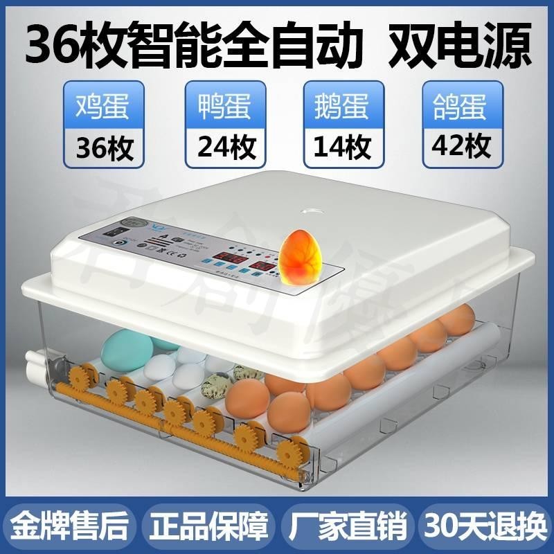 110V智能孵化機 48-176枚小型家用孵蛋器（帶溫度控制）智能雞鴨鵝鴿子孵化器 蘆丁雞 全自動孵化機