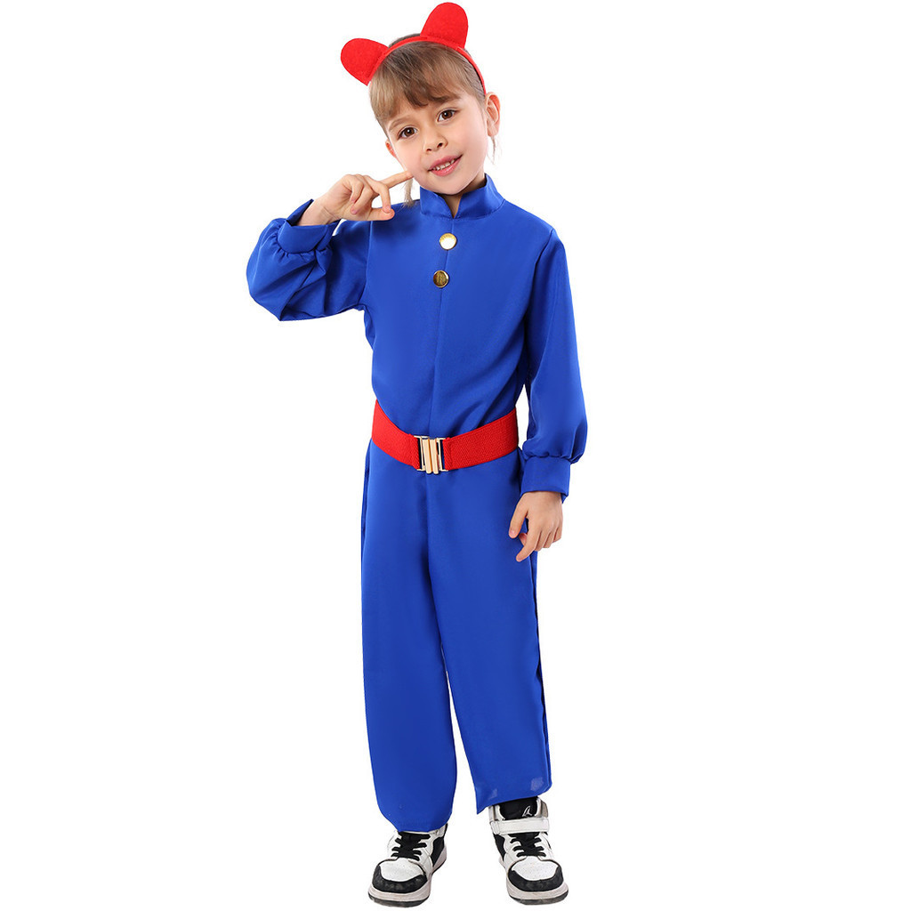 萬聖節查理和巧克力工廠cos服藍莓胖子cosplay兒童裝扮服裝表演服