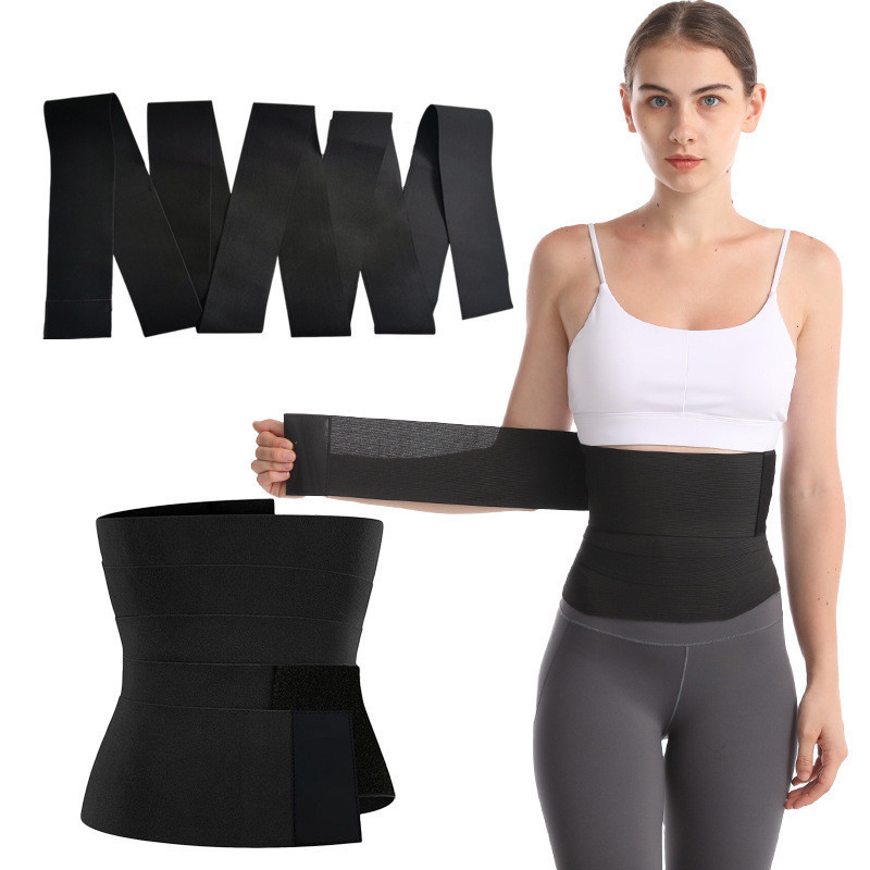 🔥品質優選🔥纏繞護腰收腹束腰帶運動健身腰封女士腰部訓練器緊身瑜伽長束縛帶