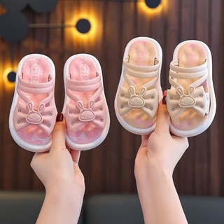 女嬰拖鞋涼鞋蝴蝶結兔子耐用美觀新款2024尺碼25-37