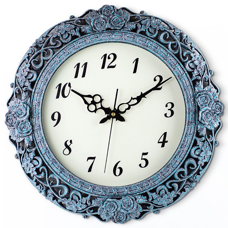 16寸超大創意掛鐘個性復古尚歐美掛錶浮雕鏤空時鐘掛錶靜音鐘錶 ONGW