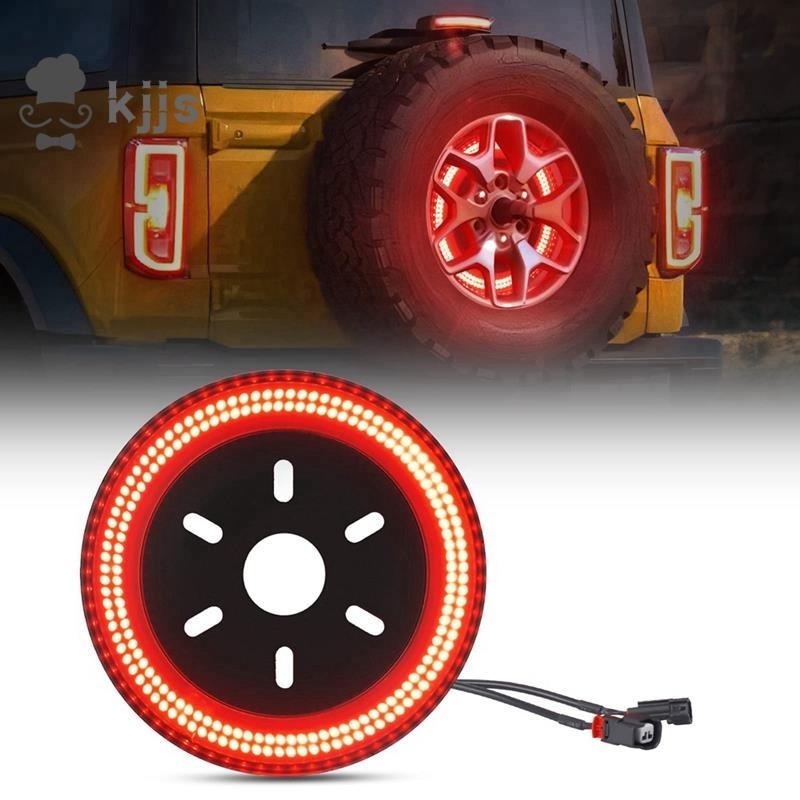 備用輪胎剎車燈 LED 第三剎車燈適用於福特 Bronco 2021 2022 2023 3 面亮紅色高位剎車燈配件