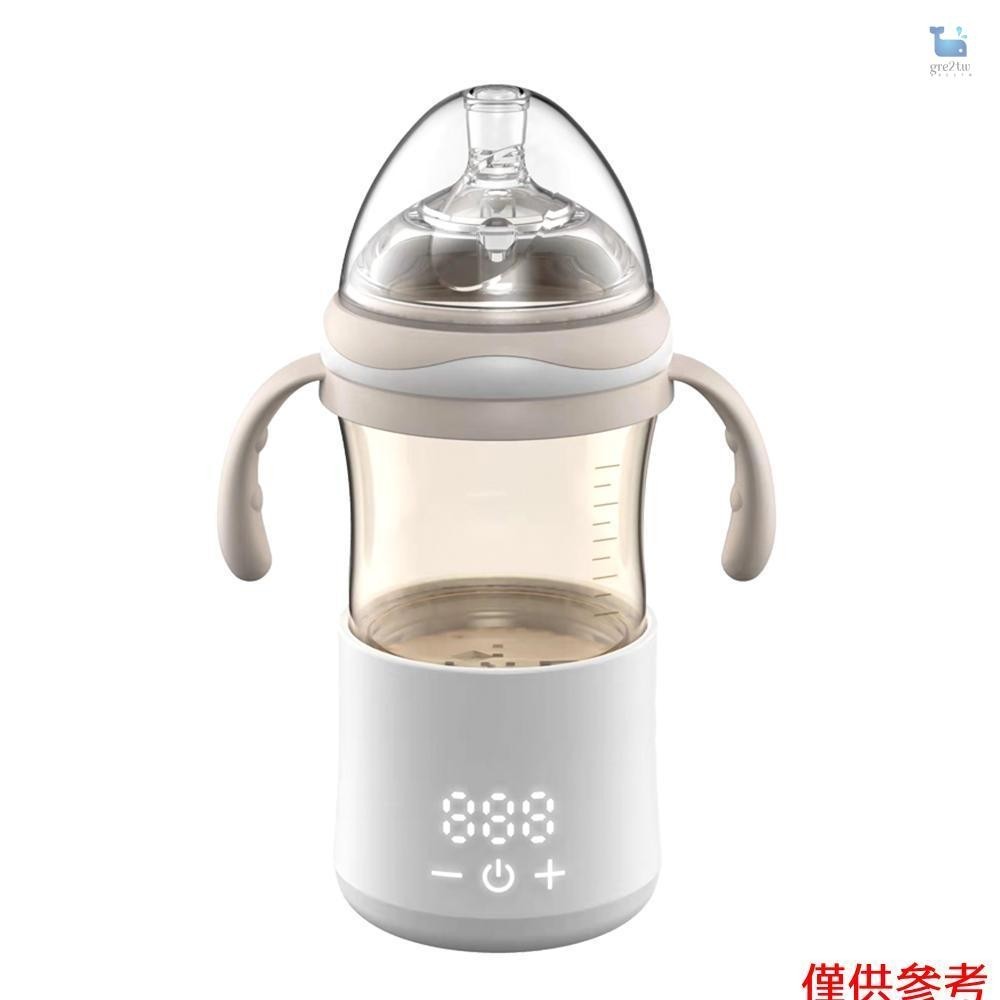 37w 便攜式嬰兒奶瓶加熱器嬰兒牛奶加熱器,帶數字顯示,用於即時溫度牛奶加熱器,帶 5500mAh 電池和重力球設計,適