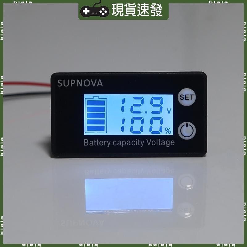 Blala 數字電壓表電壓表適用於 DC 7-68V 12V 24V 48V 60V 電池容量 Te