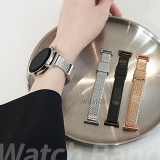 卡扣款麥穗編織金屬錶帶 適用於 三星錶帶Galaxy Watch 6 5 4 錶帶 佳明 小米 華為 20mm 22mm