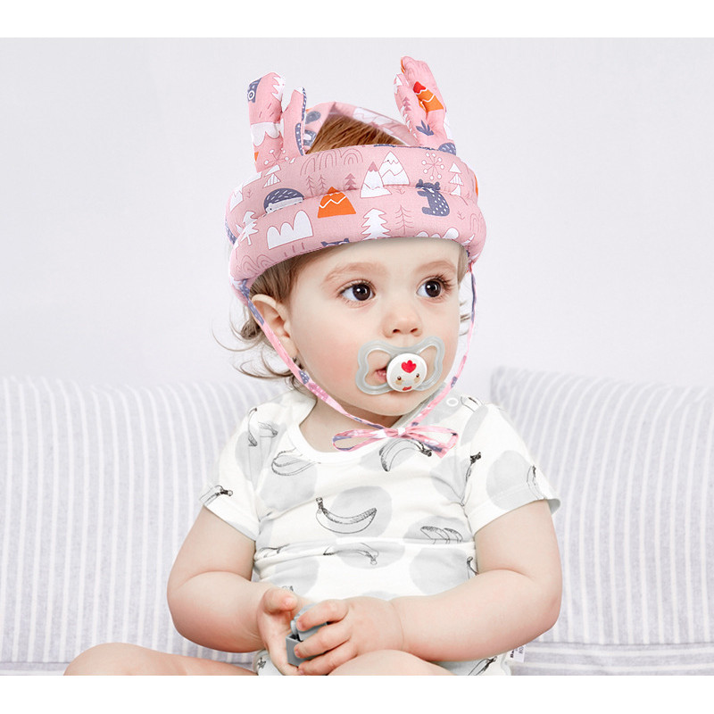 嬰兒防撞帽寶寶學步帽防摔護頭帽兒童防摔帽安全透氣可洗四季通用