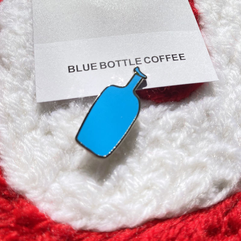 現貨Blue Bottle Coffee藍瓶子咖啡代官山限定版徴章別針胸針Haobing boutiqu