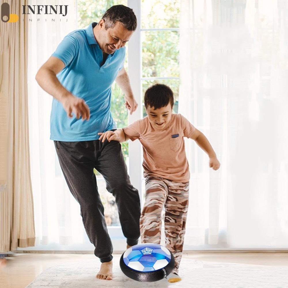 [infinij.tw] 熱銷兒童懸浮足球音樂發光的雙球門親子室內互動電動玩具