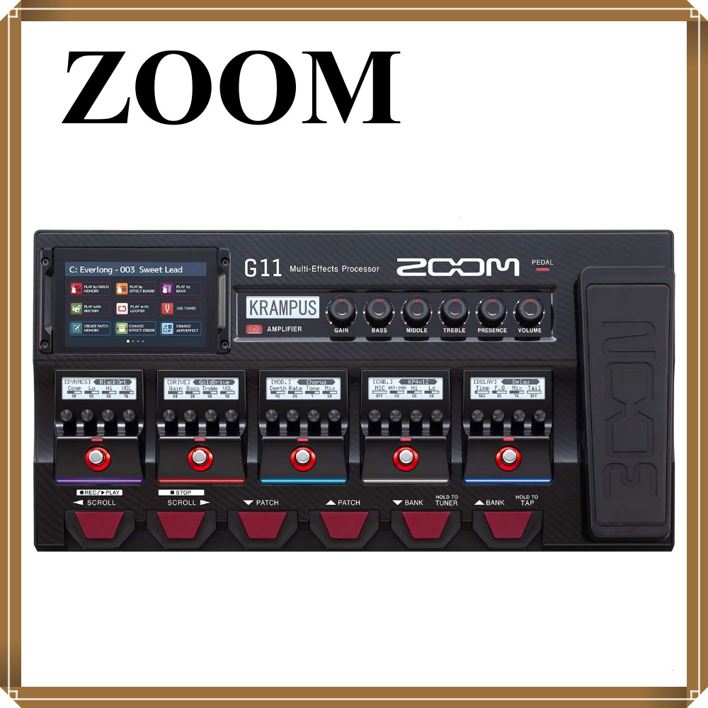 ZOOM 吉他效果器/IR 載入器功能觸控螢幕相容旗艦型號 G11 [日本直銷]