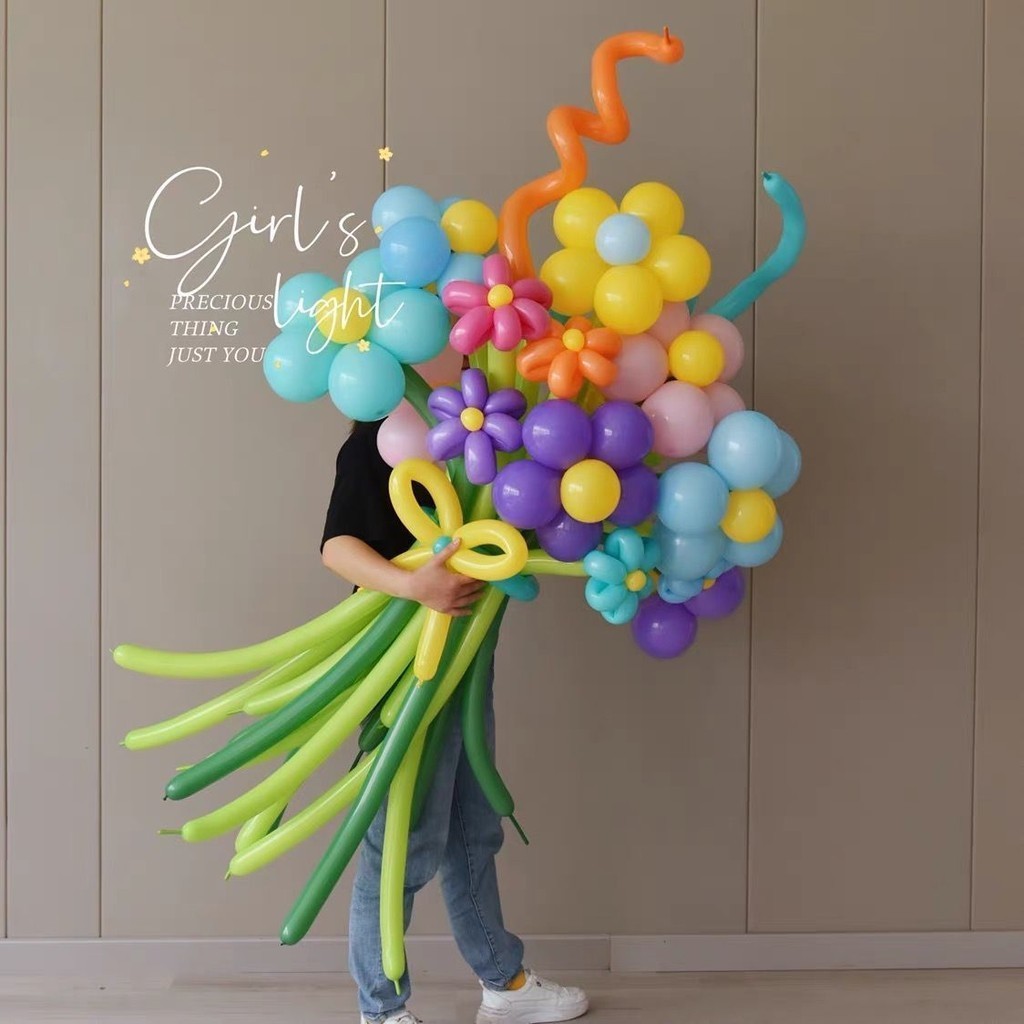 ✔魔術氣球✔現貨  長條氣球 DIY魔術氣球 造型 小太子氣球裝飾馬卡龍 長條氣球 金屬長條