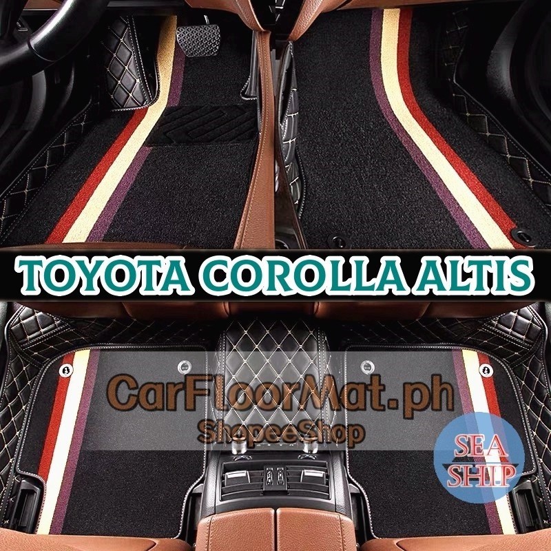 【現貨】Toyota Corolla Cross Altis 雙層腳踏墊 汽車腳墊雙層腳墊地毯 PU 皮革深盤墊墊防