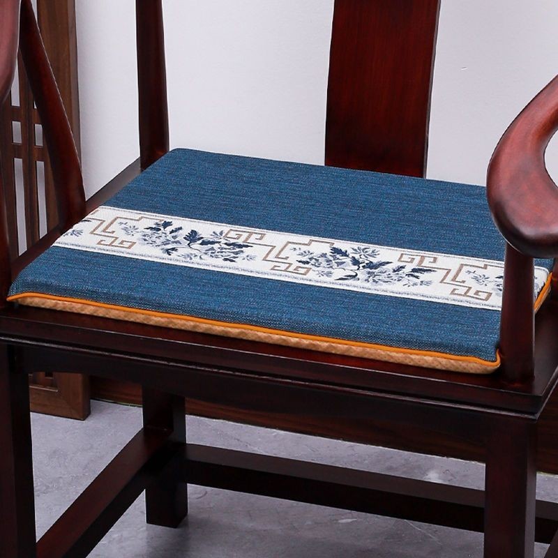 可訂製中式紅木茶桌椅坐墊餐椅加厚茶座防滑可拆洗實木椅墊單人