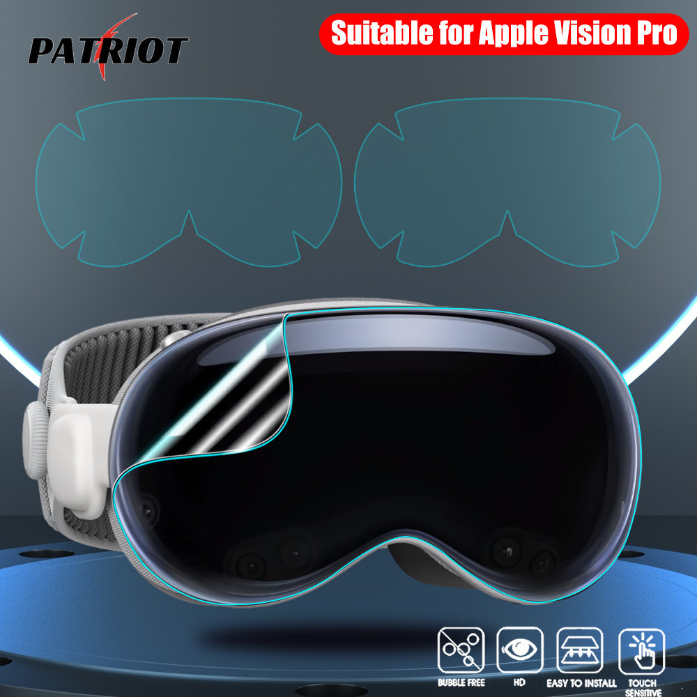 兼容 Apple Vision Pro - 防刮全覆蓋水凝膠膜 - 防藍光護眼屏幕膜 - 高清透明軟 TPU 屏幕保護膜
