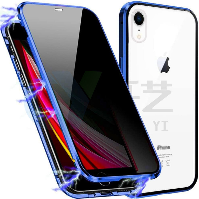 Apple iphone XS Max XR萬磁王 手機殼 蘋果7/8 plus 雙面玻璃防窺X防摔保護殼 金屬磁吸殼