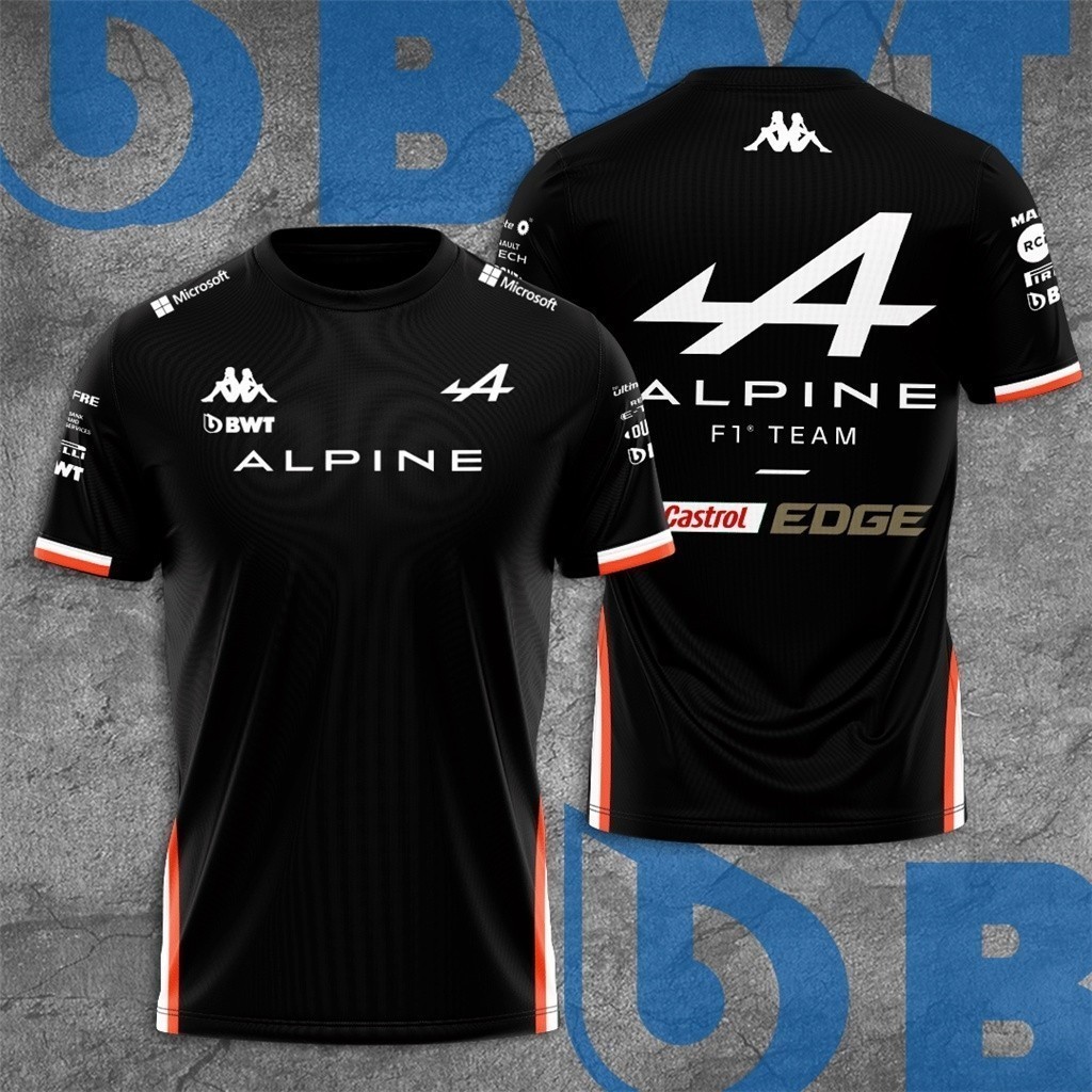 2024 時尚 BWT Alpine F1 Team Castrol EDGE Formula One 賽車運動 T 恤
