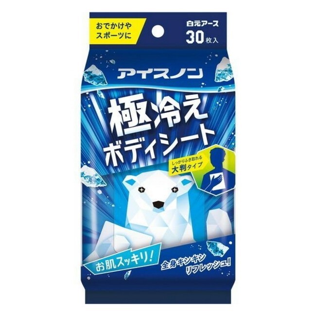 日本白元極凍涼感濕紙巾-薄荷香(30入)