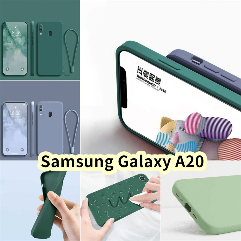 SAMSUNG 【吉田】適用於三星 Galaxy A20 矽膠全保護殼易於拆卸的彩色手機殼保護套