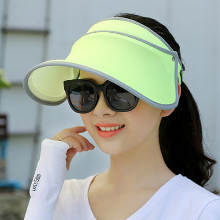 【客製化】【空頂帽】可印logo 夏季 韓國 戶外 空頂 遮陽帽 防晒帽 伸縮 女士 美膚帽 太陽帽子