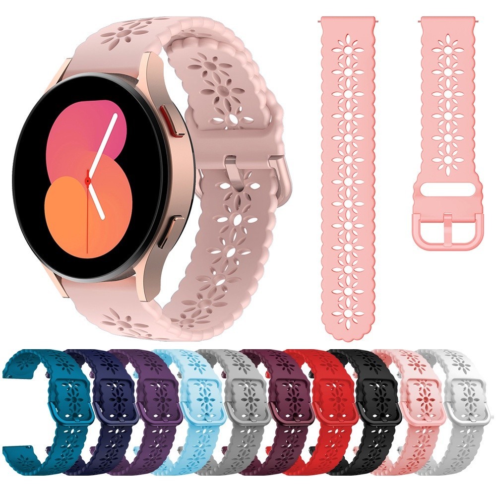 適合於 谷歌 Google Pixel watch 2 1代 太阳花矽膠錶帶 透气錶帶 運動替換腕帶 替換腕帶