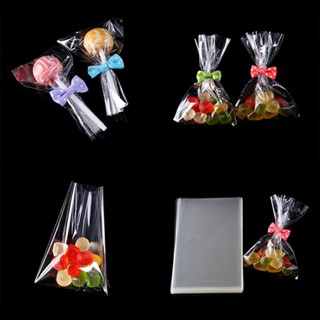 Pinkcat0 100pcs/Pack Lollipop OPP 包裝袋烘焙巧克力包裝袋套裝塑膠透明蛋糕工具餅乾糕點袋