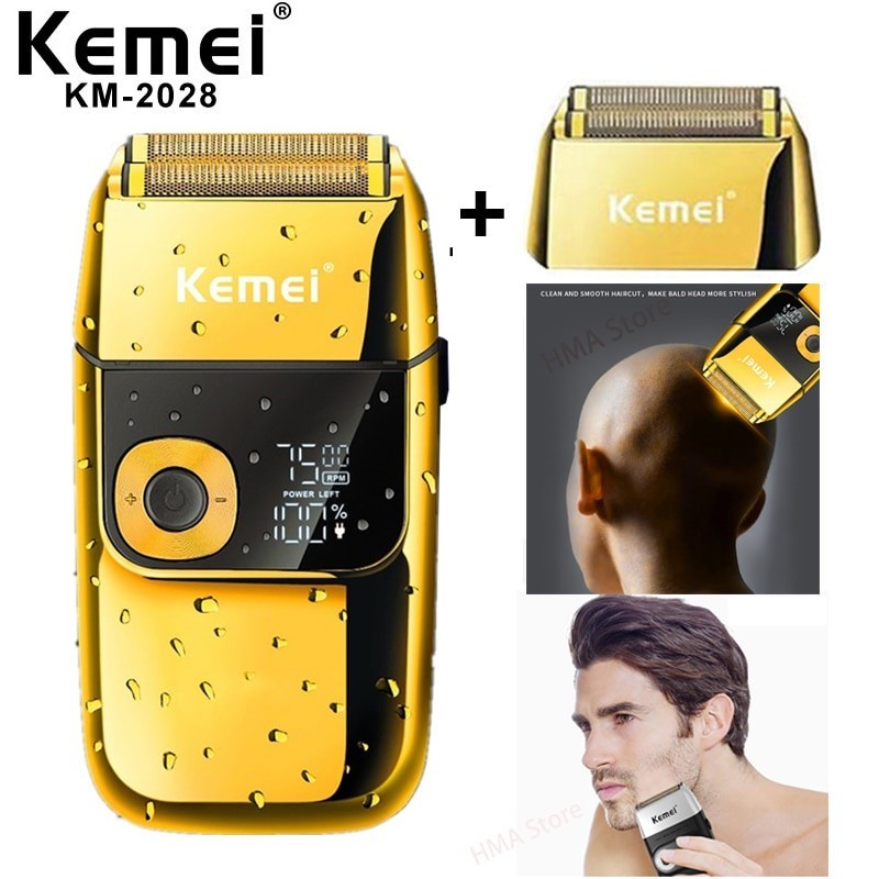 開發票KEMEI 科美電動剃須刀專業理髮剃須刀 USB 充電式修剪器無繩鬍鬚修剪器男士剃須機