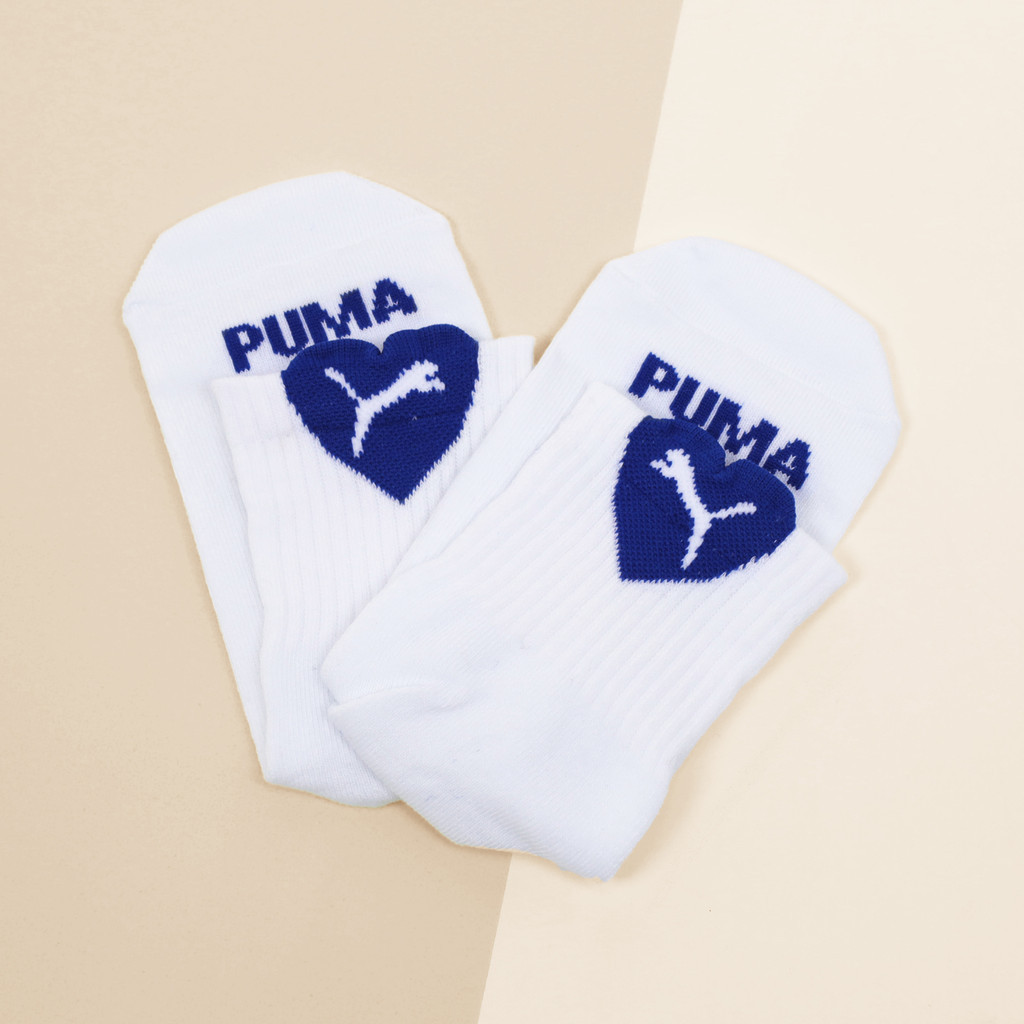 Puma 襪子 Fashion Ankle 白 短襪 愛心 單雙入【ACS】 BB143006