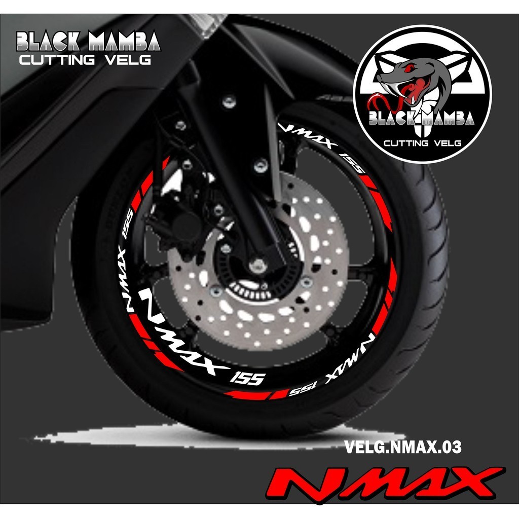 山葉 切割貼紙輪輞 NMAX STICKER LIS 列表變化輪胎/VELG YAMAHA NMAX 03