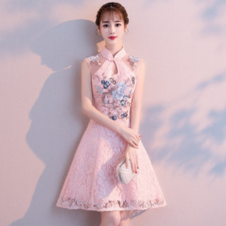日常改良旗袍學生短版年輕款少女中國風洋裝復古民國甜美小香風