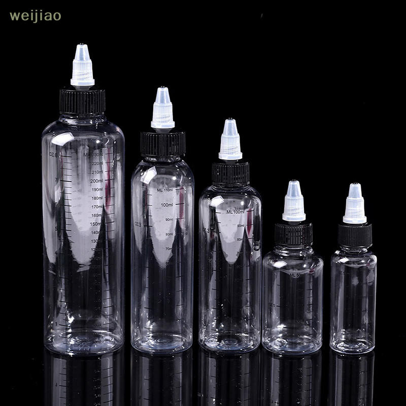 [WEI] 30ml-250ml 塑料 PET 液體容量滴管瓶顏料墨水容器 GOOD