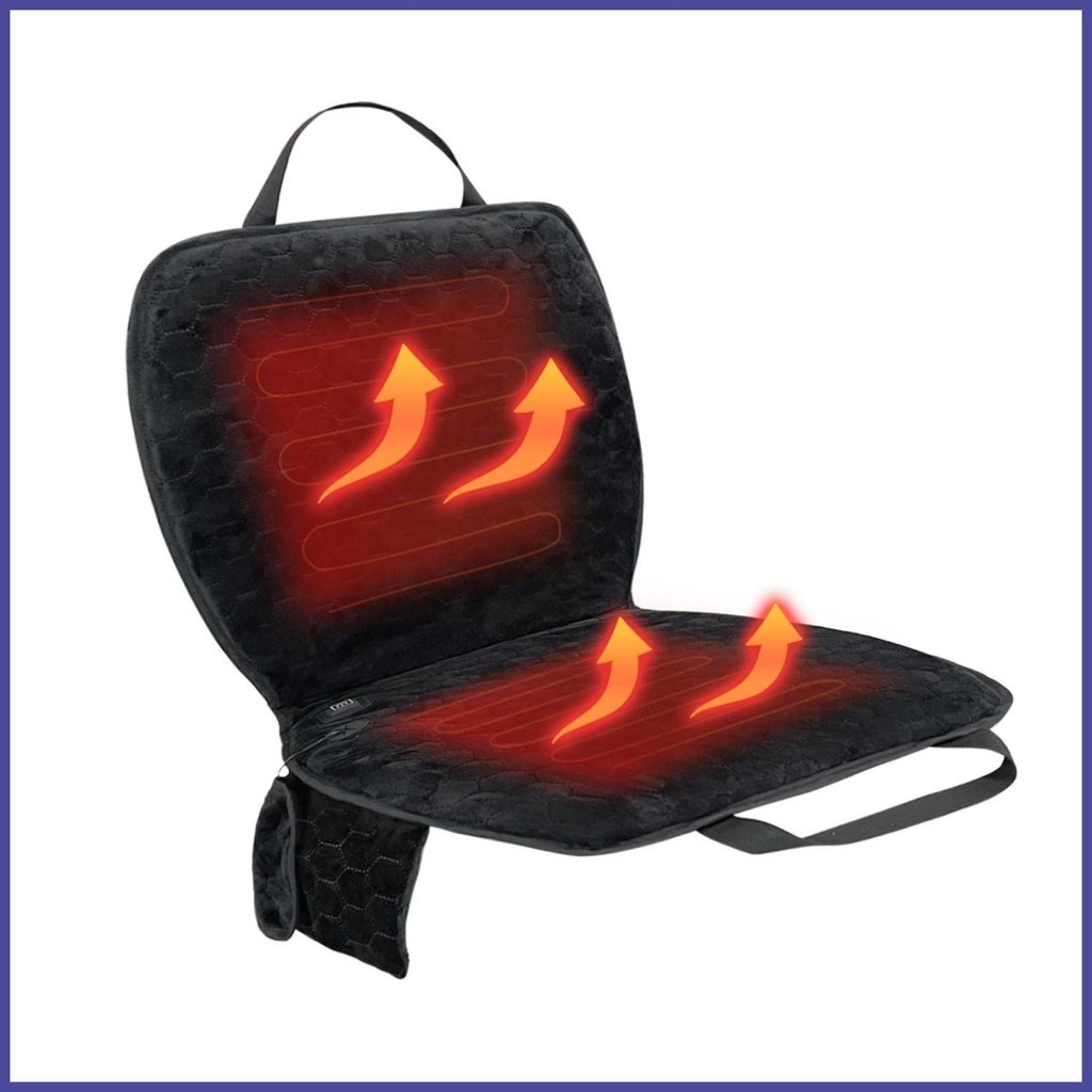 便攜式加熱座墊可折疊座椅椅墊 USB 加熱冬季椅墊帶電推 hantw hantw