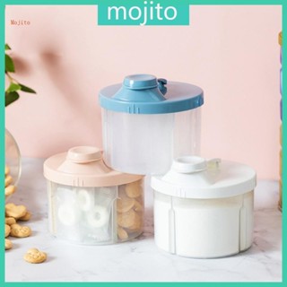 Mojito 便攜式可重複使用零食杯 4 格配方分配器新生兒奶粉收納盒嬰兒食品儲存盒