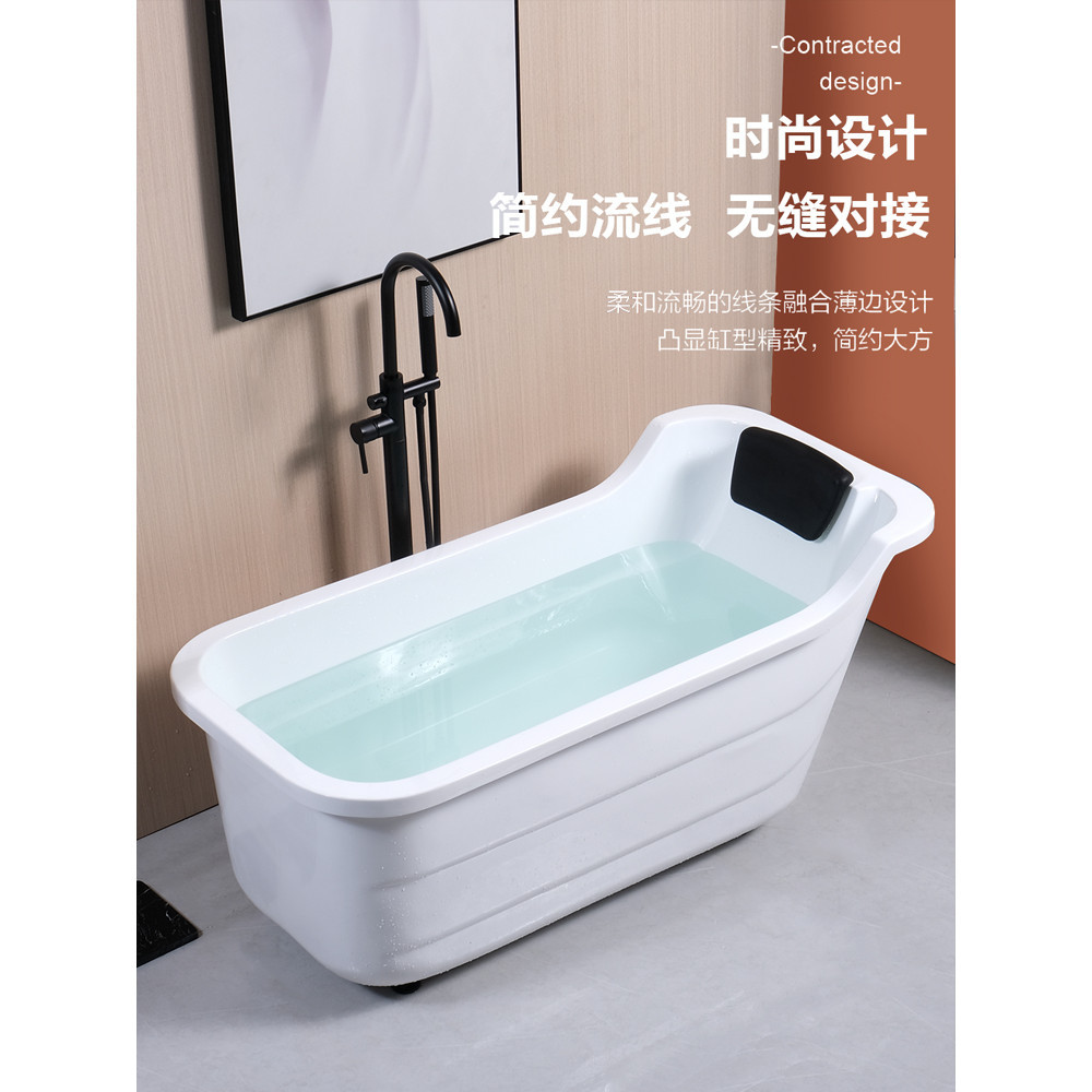 亞克力一體式無縫浴缸 家用小戶型保溫深泡迷你日式獨立浴缸 壓克力浴缸 雙人浴缸 壓克力獨立浴缸