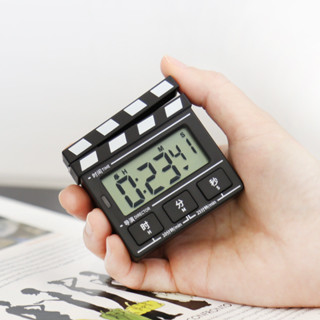 創意復古打板計時器🕹️電影打板造型電子靜音定時器 廚房烹飪學生正倒計時器 電子靜音定時器 電子碼錶 可磁吸計時器 擺件