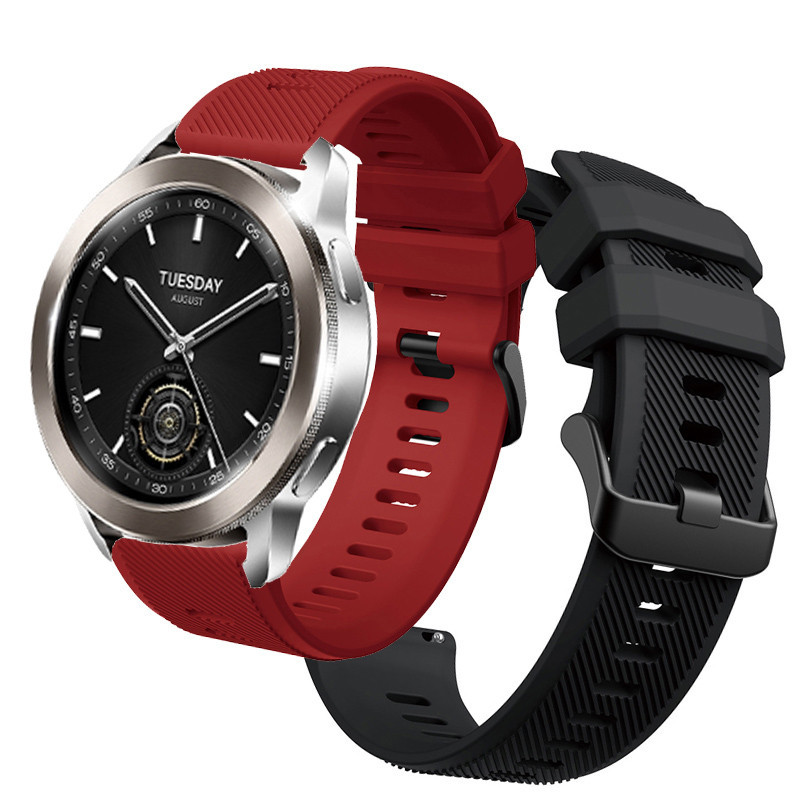 XIAOMI 小米智能手錶 S3 矽膠錶帶適用於小米智能手錶 S1 S2 Pro 有源智能手錶矽膠錶帶腕帶男士女士手鍊