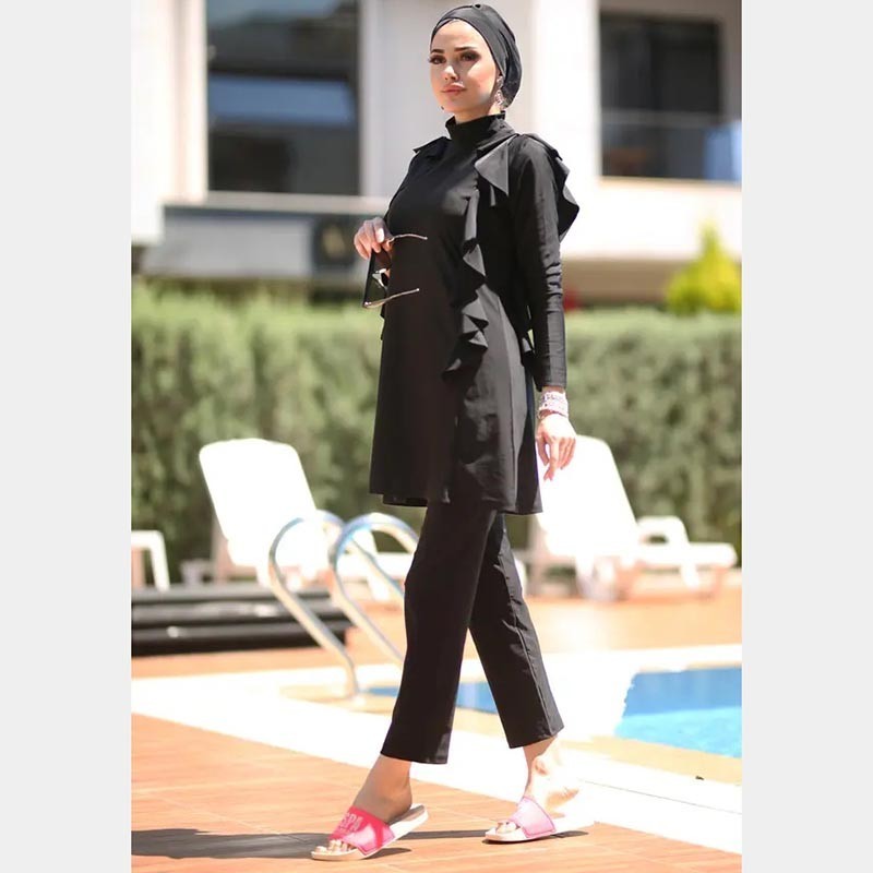 穆斯林泳裝 Hijab Modest Burkini 泳裝女式遮蓋泳衣