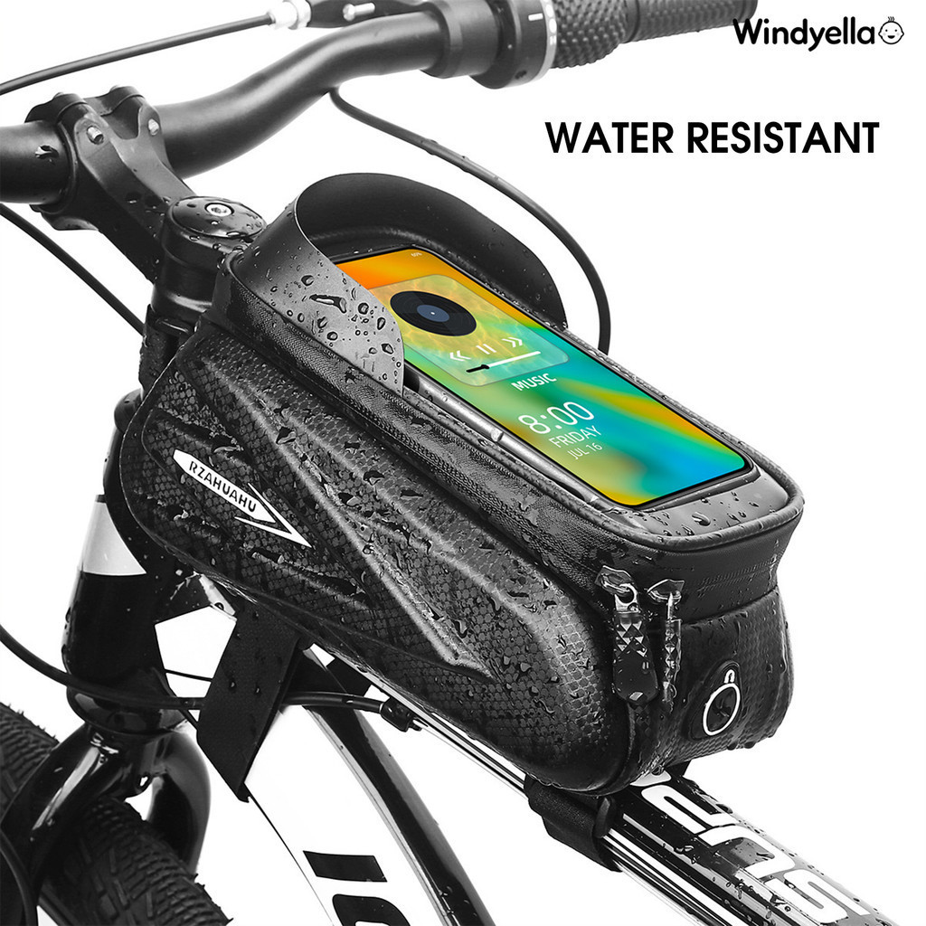 [戶外優品]戶外騎行裝備硬殼前梁包山地腳踏車包手機觸屏防水上管包收納袋