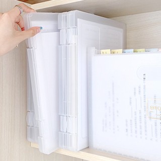 臺灣現貨📣說明書收納盒 A4檔案盒 透明檔案盒 檔案收納盒 宿舍資料盒 透明檔案盒 卡扣檔案整理盒 桌上收納 居家生活