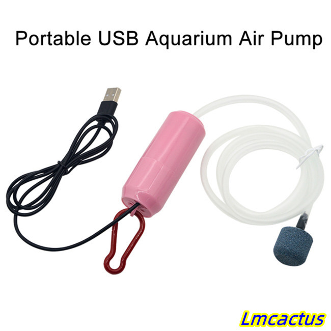 Lmcactus Usb充電便攜式氧氣泵魚缸水族用品小型節能泵超靜音迷你增氧機