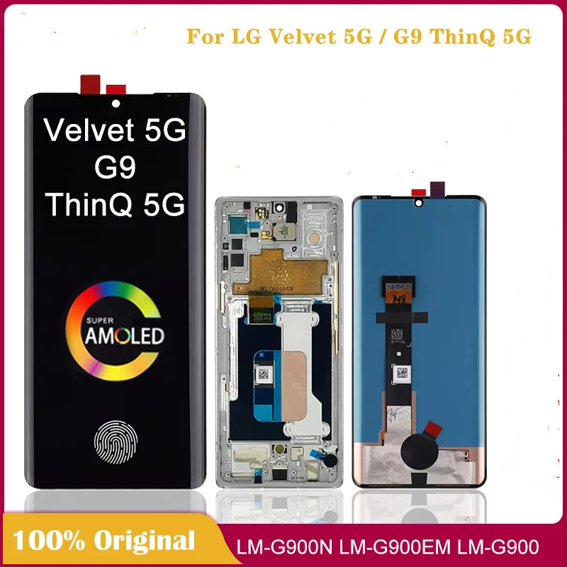 6.8 英寸原裝 AMOLED 適用於 LG G9 ThinQ G910 G900 LG Velvet LMG910EM