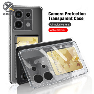 REDMI XIAOMI Xicci 透明卡包錢包相機保護套適用於小米紅米 Note 13 4G/Note 13Pro