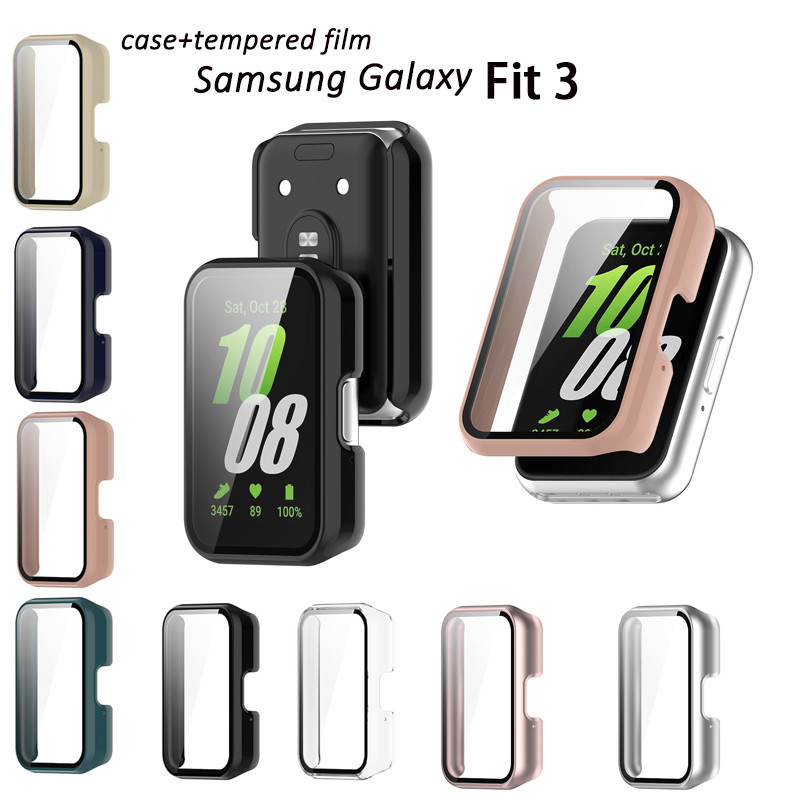 SAMSUNG 三星 Galaxy Fit 3 Fit3 SM-R390 硬質 PC 框架保險槓保護殼 + 高清超薄鋼化
