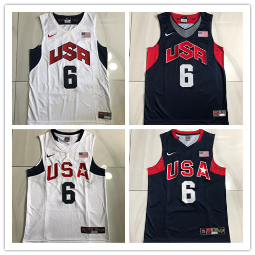 全刺繡籃球球衣美國隊 9 號喬丹 6 號詹姆斯 6 號 10 Kobe Bryant 平紋針織背心