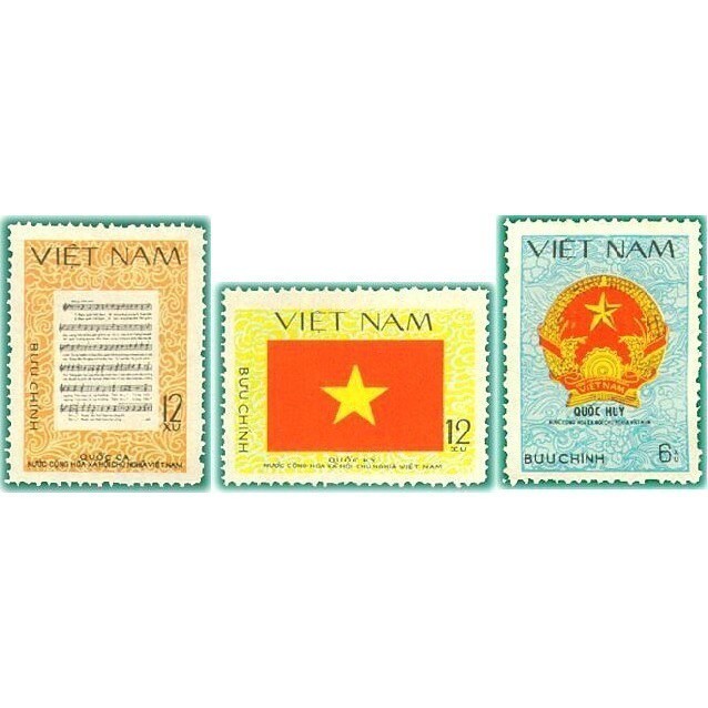 [105] 收藏郵票 MS 371 郵票越南韓國國歌 1980 年(3 枚郵票)
