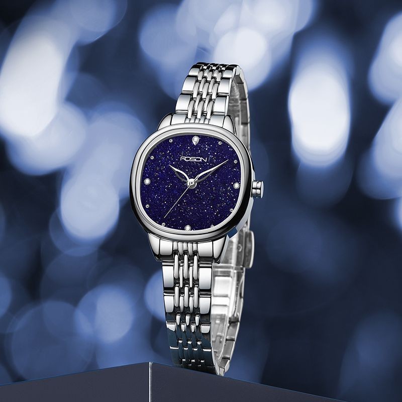 瑞士正品新款勞士頓女款手錶滿天星時尚潮流氣質方形全自動女神錶